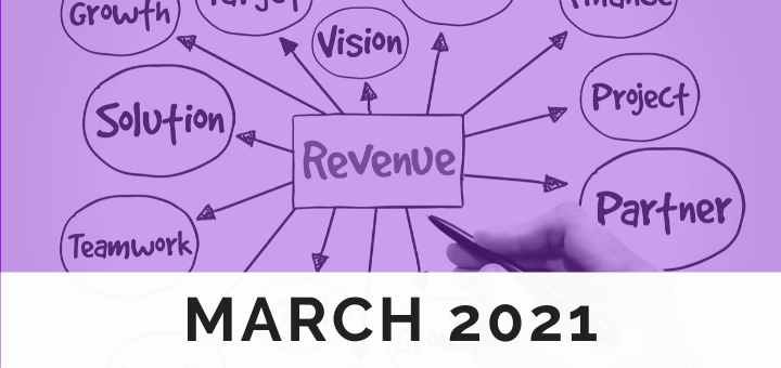 blog banner for the March 2021 Revenue Report
