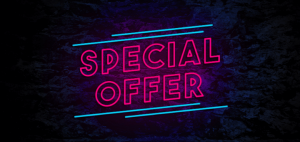 neon lighting spelling out special offer as a concept for using the special offer feature in Patreon