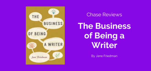 blog banner for Chase Reviews the Business of Being a Writer by Jane Friedman with cover of book to the left and white text over purple background to the left